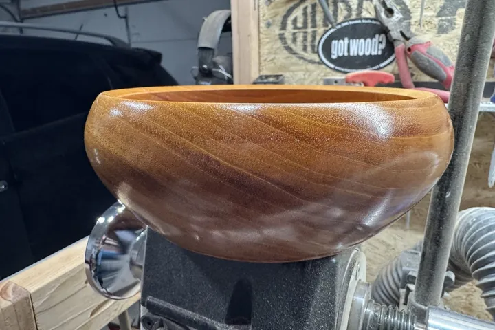 Cherry Wood Bowl — Warm Tones, Hand-Rubbed Finish