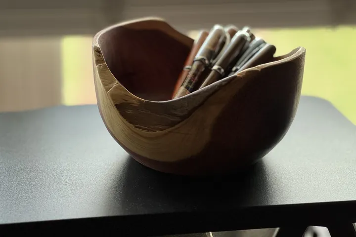 Natural Edge Cedar Bowl with Osmo PolyX Finish