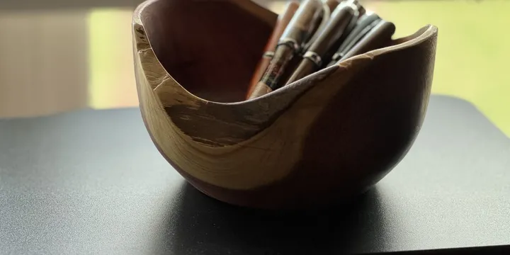 Natural Edge Cedar Bowl with Osmo PolyX Finish