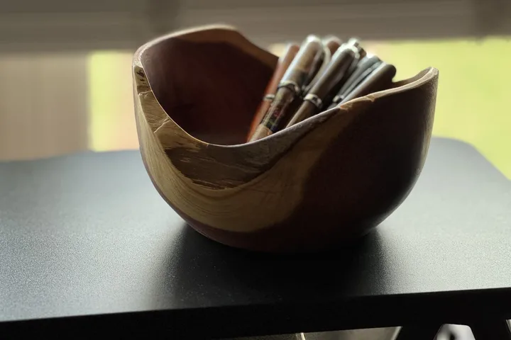 Natural-Edge Cedar Bowl