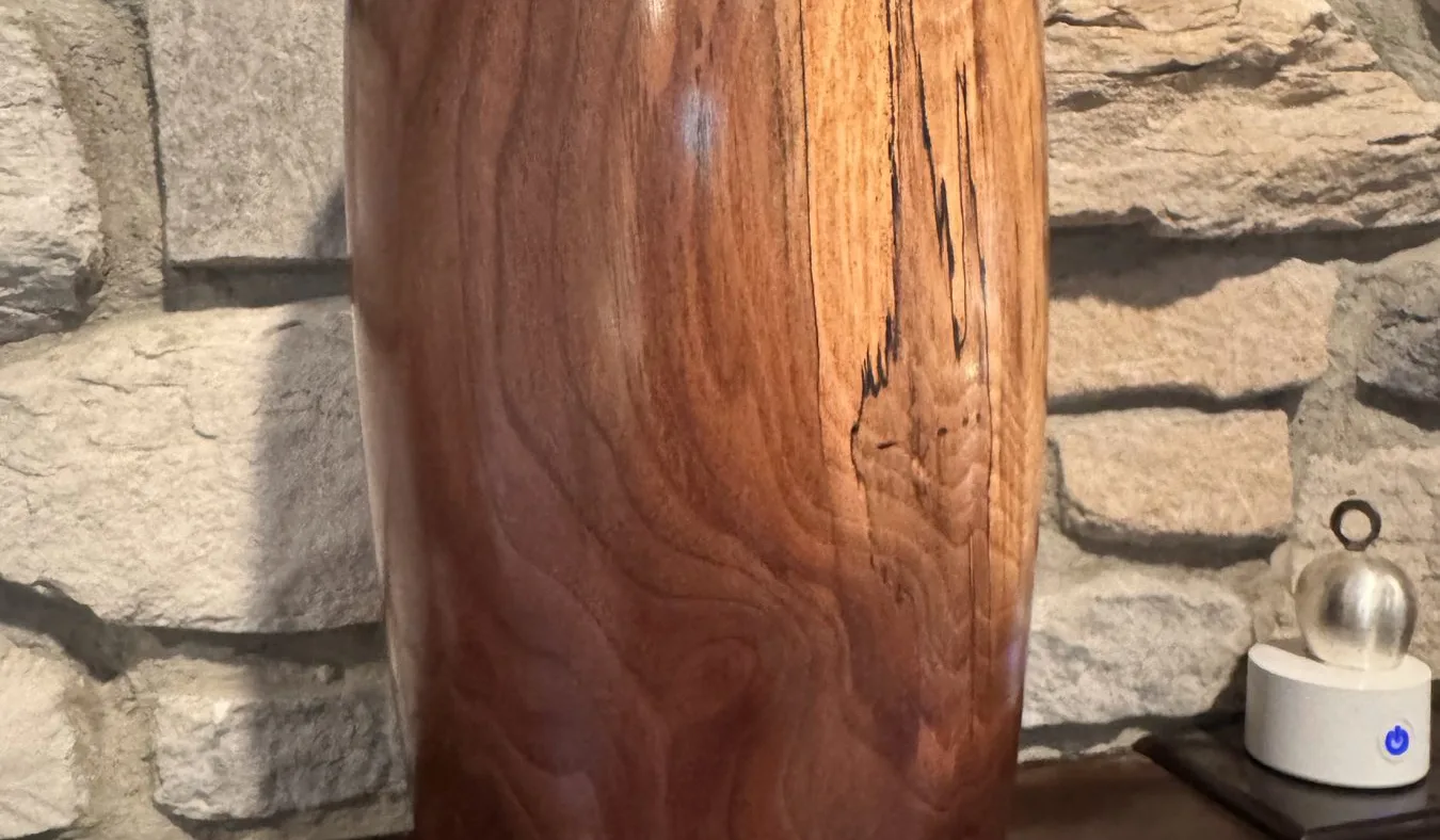 Walnut Vase — 11-Inch Sculptural Form