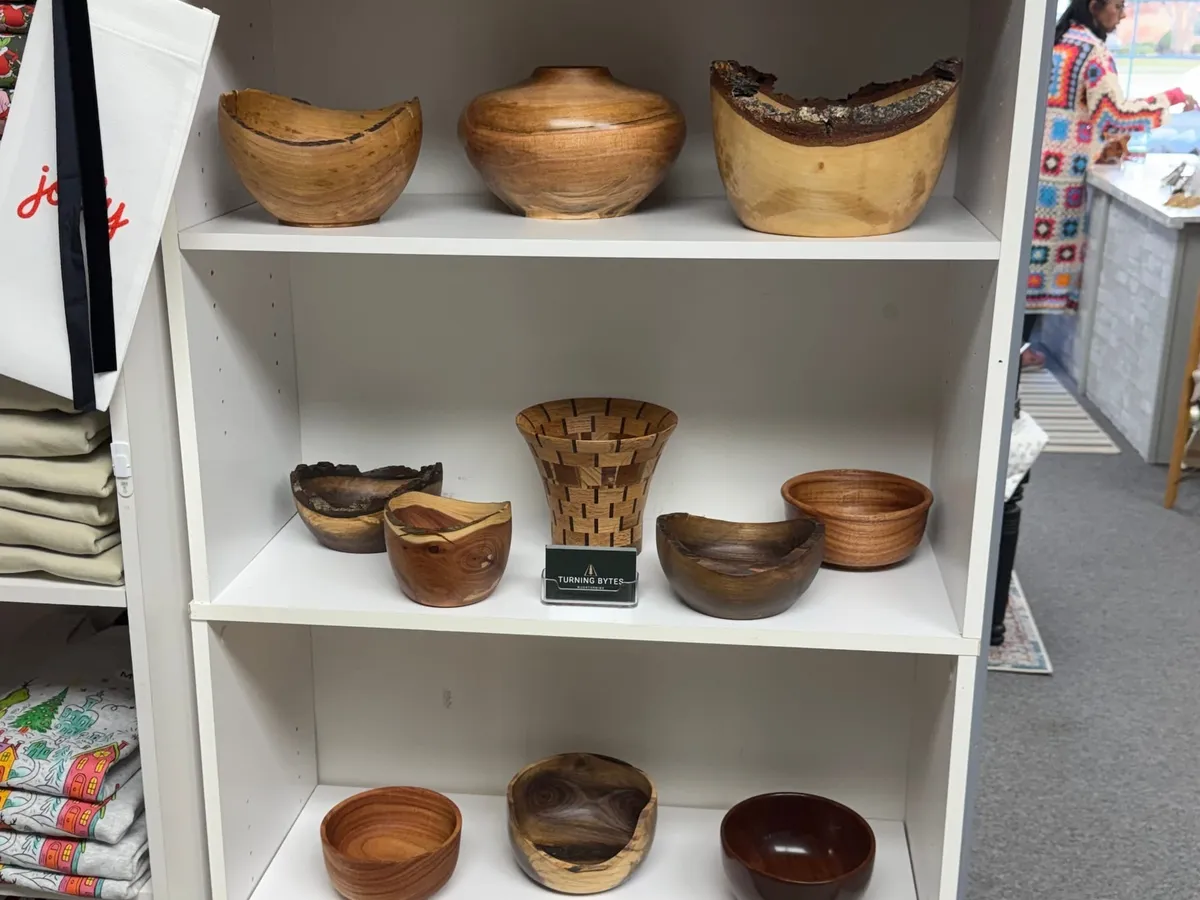 Finished wood bowl showing natural grain