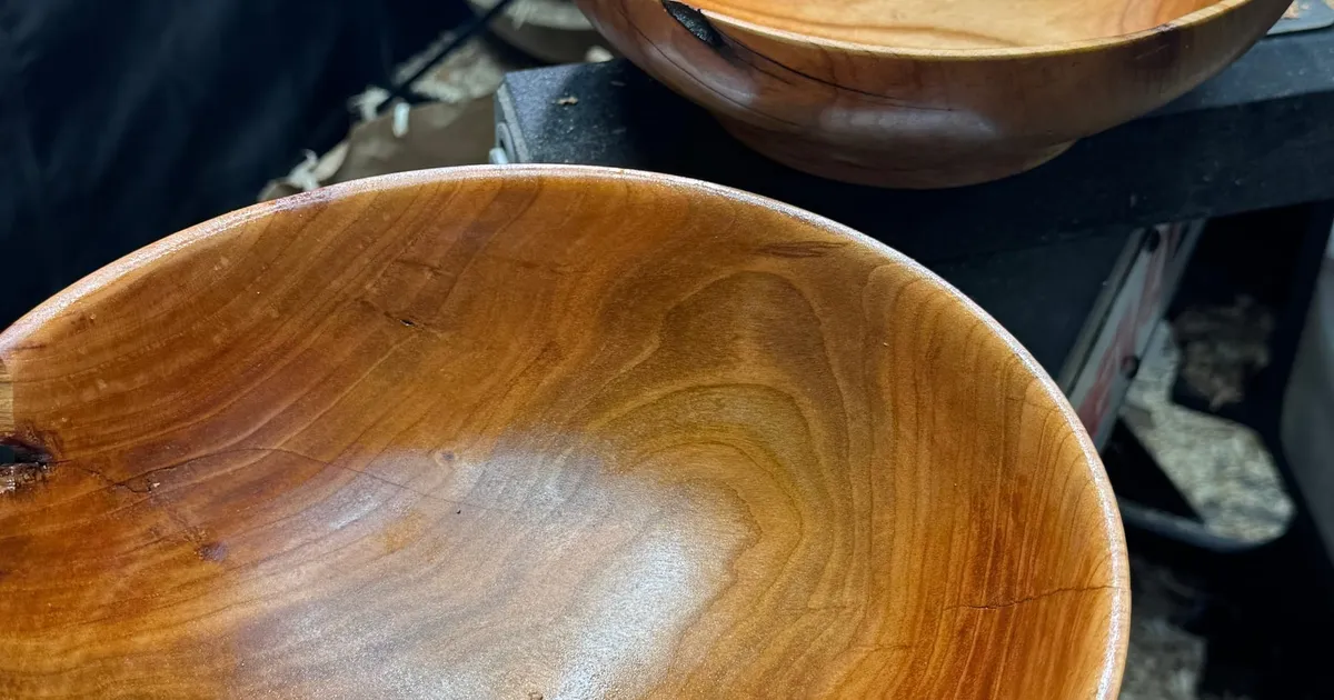 Hand-Turned Cherry Wood Bowls — Recent Work from the Shop