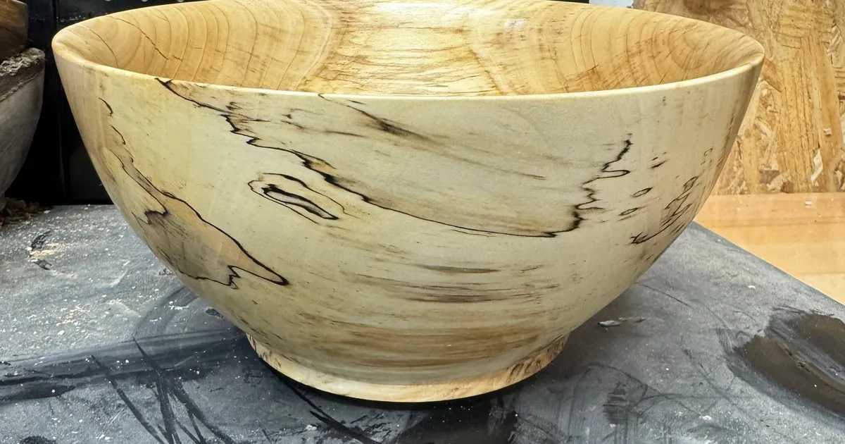 Spalted Maple Art Bowl with Tung Oil Finish