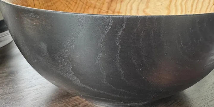 Blackened Ash Architectural Vessel — 9" Hand-Turned Modern Decor Centerpiece