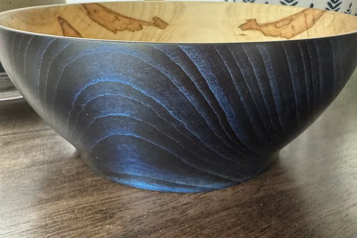 Ambrosia Maple Bowl — Blue-Black Exterior