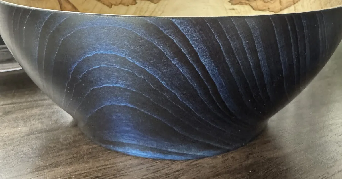 Ambrosia Maple Bowl — Blue-Black Exterior