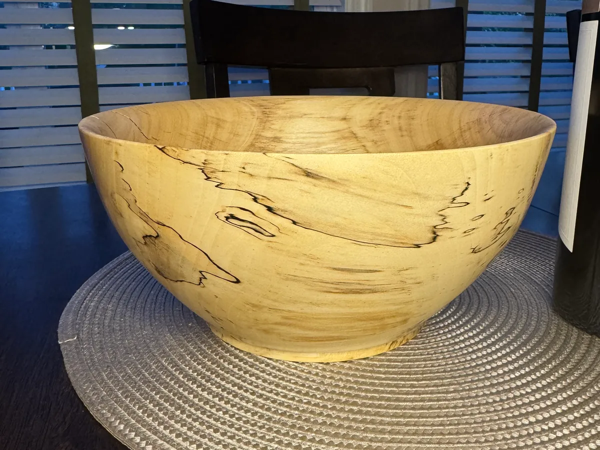 Spalted maple bowl — interior view