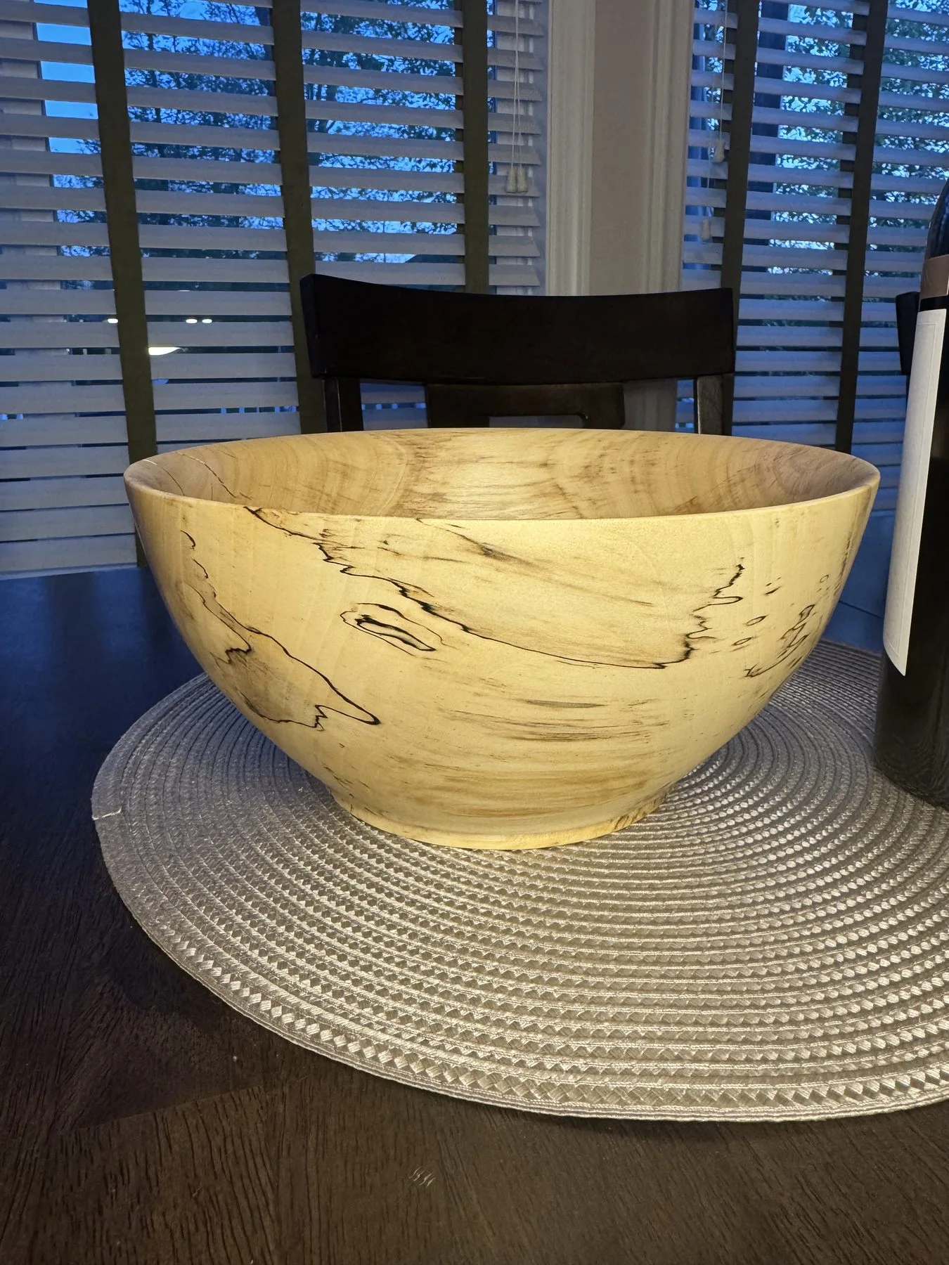 Spalted maple bowl — interior view
