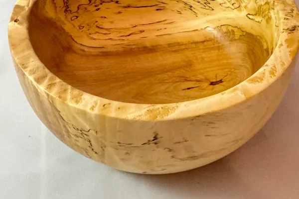 Small Spalted Maple Bowl — Compact Zone-Line Table Piece