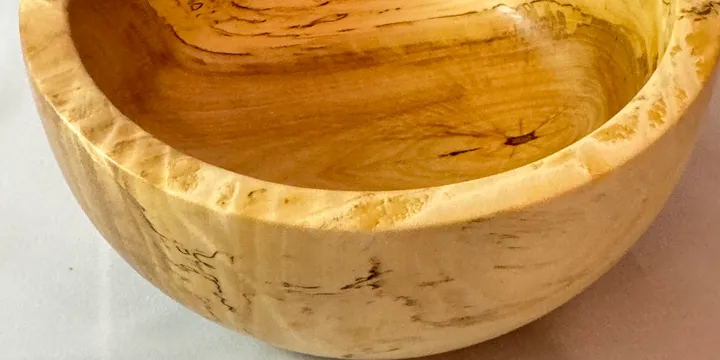 Small Spalted Maple Bowl — Compact Zone-Line Table Piece