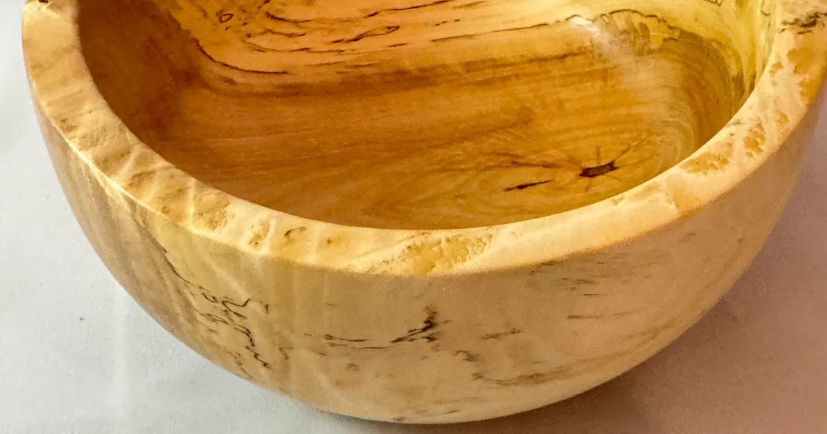 Small Spalted Maple Bowl — Compact Zone-Line Table Piece