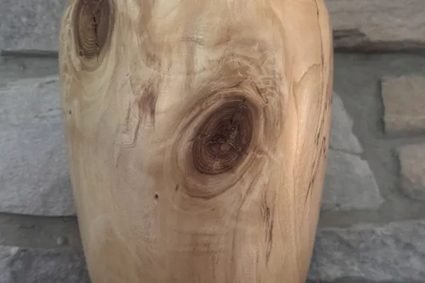 Maple Vase — Tall Spalted Knot Form