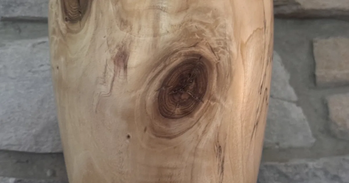 Maple Vase — Tall Spalted Knot Form