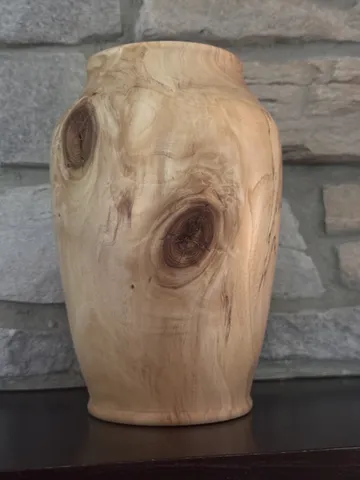 Maple Vase — Tall Spalted Knot Form