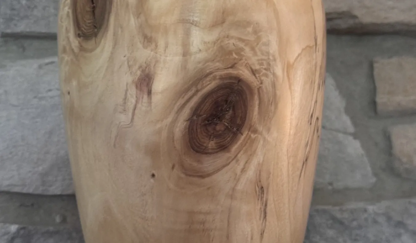 Maple Vase — Tall Spalted Knot Form