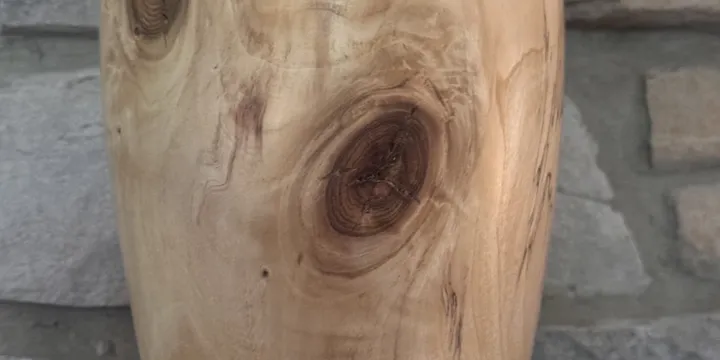 Maple Vase — Tall Spalted Knot Form