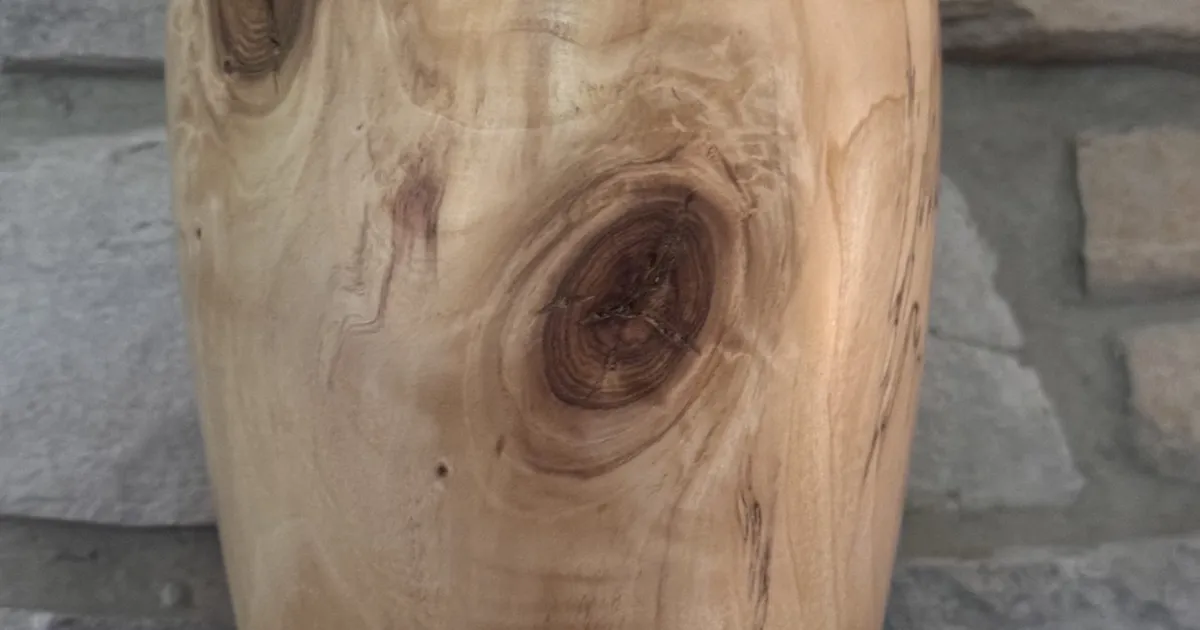 Maple Vase — Tall Spalted Knot Form