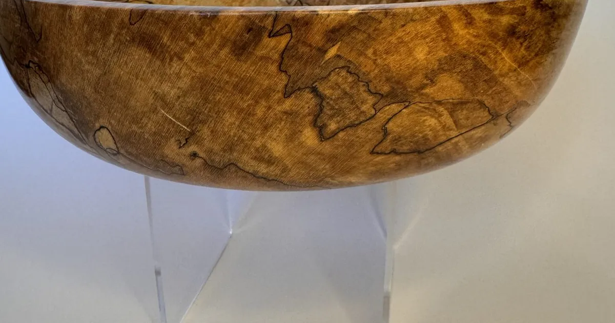 Spalted Maple Bowl — Soft Figure & Natural Character