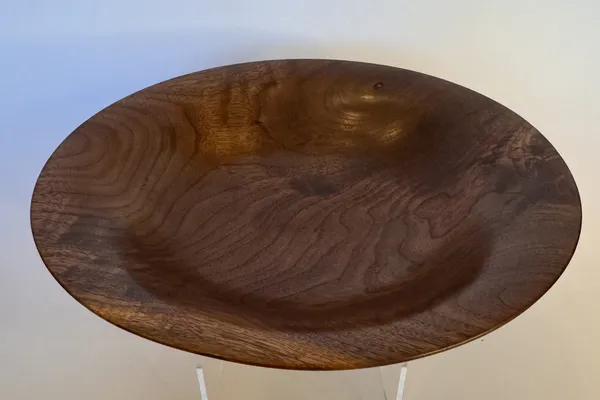Walnut Bowl — Flared Shellac and Wax Form